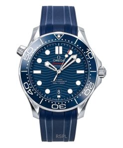 オメガ シーマスター ラバーストラップ ブルーダイヤル 自動巻き ダイバーズ 210.32.42.20.03.001 300M メンズ腕時計