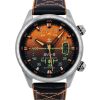 AVI-8 ホーカー ハリアー HUD ラバー＆レザーストラップ グラデーションオレンジダイヤル 自動巻き AV-4117-03 メンズ腕時計