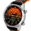 AVI-8 ホーカー ハリアー HUD ラバー＆レザーストラップ グラデーションオレンジダイヤル 自動巻き AV-4117-03 メンズ腕時計