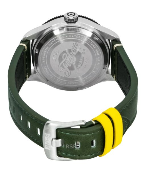 AVI-8 フライボーイ エアマスター GMT フューズレージ グリーンレザーストラップ グリーンダイヤル 自動巻き AV-4128-03 メンズ腕時計