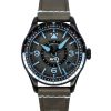AVI-8 フライボーイ エアマスター GMT レザーストラップ グレーダイヤル 自動巻き AV-4128-05 メンズ腕時計