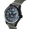 AVI-8 フライボーイ エアマスター GMT レザーストラップ グレーダイヤル 自動巻き AV-4128-05 メンズ腕時計