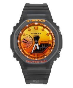 カシオ G-Shock アナログデジタル 樹脂ストラップ オレンジダイヤル クォーツ GA-2100FLS-8A4 200M メンズ腕時計