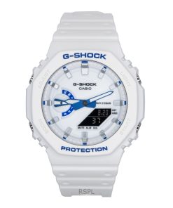 カシオ G-Shock アナログデジタル 樹脂ストラップ ホワイトダイヤル クォーツ GA-2100HDS-7A1 200M メンズ腕時計