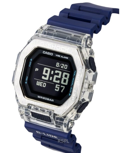 カシオ G-Shock G-LIDE デジタル スマートフォンリンク ブルー 樹脂ストラップ クォーツ GBX-100S-2 200M ユニセックスウォッチ
