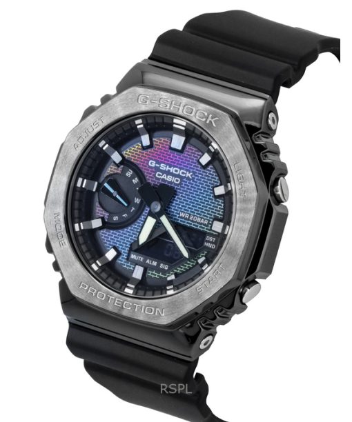 カシオ G-Shock G-Steel アナログデジタル バイオベース樹脂ストラップ マルチカラーダイヤル クォーツ GM-2100BRW-1A 200M メンズ腕時計
