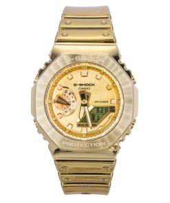 カシオ G-Shock G-Steel ファインメタリック アナログデジタル ゴールドダイヤル クォーツ GM-2100YMG-9A9 200M メンズ腕時計