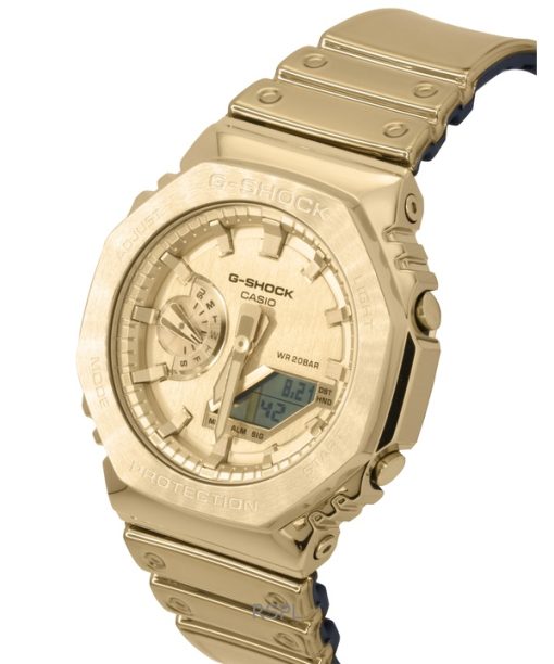 カシオ G-Shock G-Steel ファインメタリック アナログデジタル ゴールドダイヤル クォーツ GM-2100YMG-9A9 200M メンズ腕時計