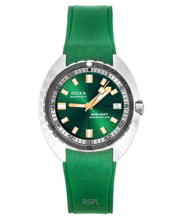 Doxa SUB 200T シーエメラルド ラバーストラップ グリーンダイヤル 自動巻き ダイバーズウォッチ 804.10.131S.26 200M メンズウォッチ エクストラストラップ付き