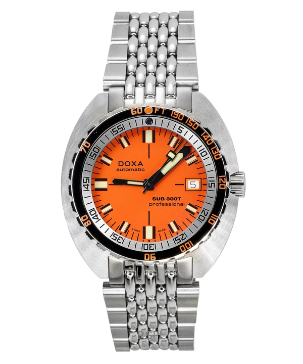 Doxa SUB 300T Aristera プロフェッショナル オレンジダイヤル 自動巻き ダイバーズウォッチ 840.10.351.10 1200M メンズウォッチ エクストラストラップ付き