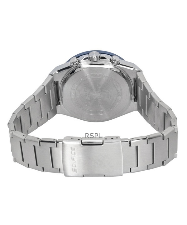 カシオ エディフィス アナログ クロノグラフ ステンレススチール ブルーダイヤル ソーラー EFS-S650D-2A 100M メンズ腕時計