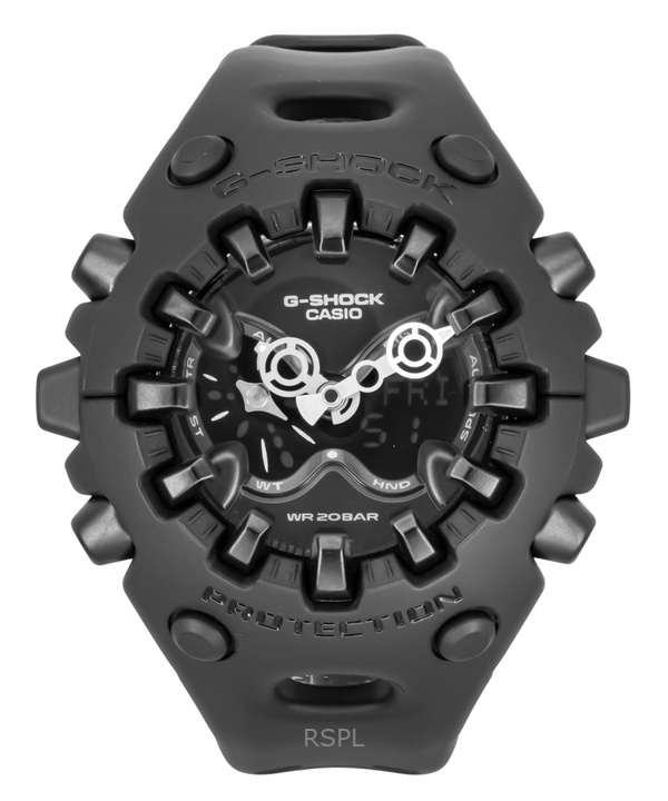 カシオ G-Shock アナログデジタル 樹脂ストラップ ブラックダイヤル クォーツ GA-V01-1A 200M メンズ腕時計
