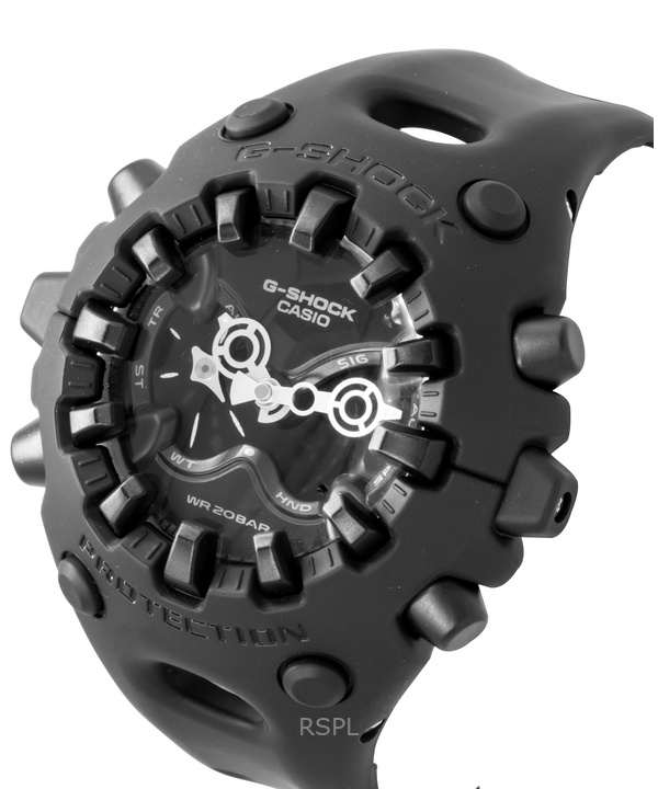 カシオ G-Shock アナログデジタル 樹脂ストラップ ブラックダイヤル クォーツ GA-V01-1A 200M メンズ腕時計