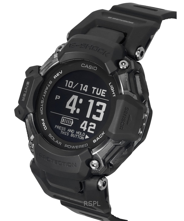 カシオ G-Shock G-Squad デジタル スマートフォンリンク 樹脂ストラップ ソーラー GBD-H2000-1B 200M メンズ腕時計