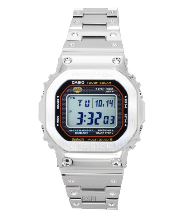 カシオ G-Shock フルメタル デジタル スマートフォンリンク ステンレススチール ソーラー GMW-B5000D-1C 200M メンズ腕時計