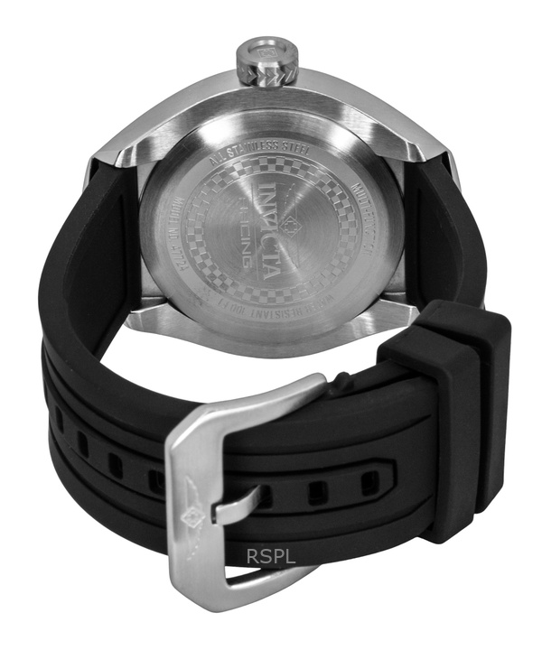 インビクタ レーシング シリコンストラップ ブラックダイヤル クォーツ 47724 メンズ腕時計