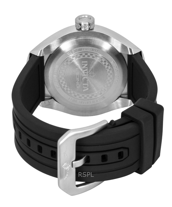 インビクタ レーシング シリコンストラップ シルバーダイヤル クォーツ 47726 メンズ腕時計