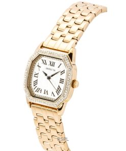 インビクタ ワイルドフラワー ローズゴールドトーン ステンレススチール シルバーダイヤル クォーツ 49039 レディース腕時計