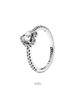 パンドラ エレベーテッドハートリング クリアキュービックジルコニア P-198421C01-54 レディース