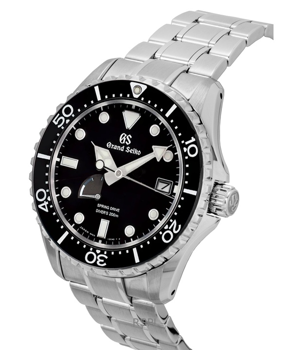 グランドセイコー スポーツ スプリングドライブ ステンレススチール ブラックダイヤル 自動巻き ダイバーズ SBGA461G 200M メンズ腕時計