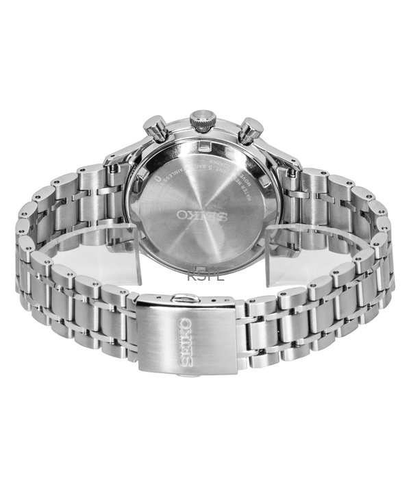 セイコー クロノグラフ ステンレススチール ブルーダイヤル クォーツ SSB477P1 メンズ腕時計