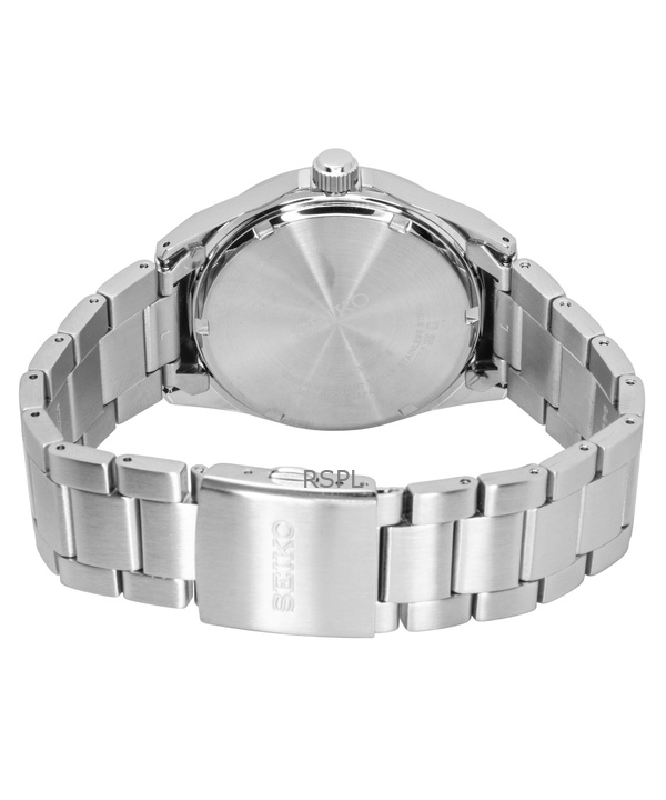 セイコー エッセンシャルズ ステンレススチール グリーンダイヤル クォーツ SUR503P1 100M メンズ腕時計