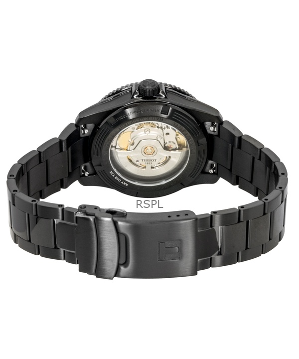 ティソ シースター 1000 ステンレススチール グレー&ブラックダイヤル 自動巻き ダイバーズ T120.807.33.051.00 300M メンズ腕時計