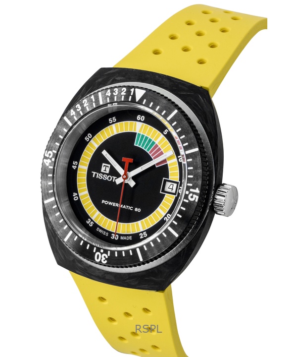 ティソ シデラルS 合成皮革ストラップ ブラックダイヤル 自動巻き ダイバーズウォッチ T145.407.97.057.00 300M メンズ腕時計