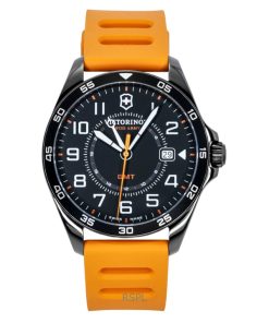 ビクトリノックス フィールドフォース GMT ラバーストラップ マットブラックダイヤル クォーツ 241897 100M メンズ腕時計