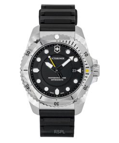 ビクトリノックス ダイブプロ ラバーストラップ マットブラックダイヤル クォーツ ダイバーズ 241990 300M メンズ腕時計
