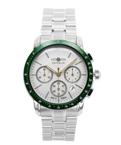 ツェッペリン ニューヨーク クロノグラフ ステンレススチール ホワイトダイヤル クォーツ 8878MB4 メンズ腕時計